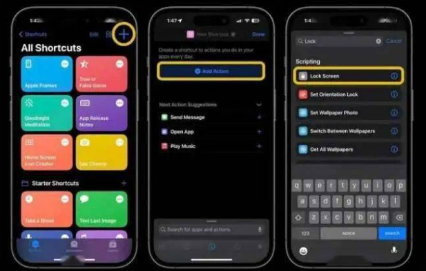 太原苹果14锁屏维修店分享iPhone14升级iOS16.4后如何创建锁屏快捷方式 